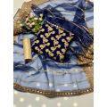 New gorgeous wedding wear 3 Piece suits Collection - Crinkle Chiffon Pearl & Heavy Embroidery Work Shirt, Masoori Trouser, Embroidery & Foil work Soft Organza Duppata. 