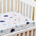 Soft Breathable Cotton Baby Bed Sheet Crib Cover with Elastic Band Home Decor. 