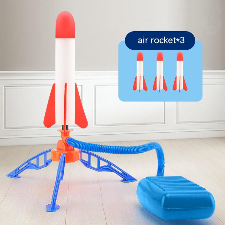 Outdoor Rocket Game Fun Outdoor Stomp Rocket Launcher Game for Kids Air Powered Toy for Boys Girls Perfect Gift for Toddlers Garden Yard Lawn Playtime Hands-on Rocket Launcher
