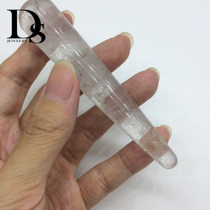 【yuliang shopping mall】Crystal Massage Clear Rock Quartz Yoni Wand Skincare GuaSha Wrinkle Removal Stick Women Exerciser