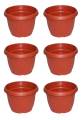 Pack of 6 Medium 7 Flower Pot for all size plants and flower growing dia 7 inch height 5 inch Jaane Rahmat Brand. 