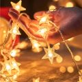 20 LED Battery Operated Star String Fairy Lights – Warm White Twinkling Star Lamps for Wedding, Birthday Party, Christmas, Ramadan, Eid, Home Decoration, Bedroom, Garden, Festival, Indoor & Outdoor Lighting. 