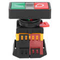Button Switch AS-22/25N Double Push-Button with LED Light NO+NC On-Off Momentary. 