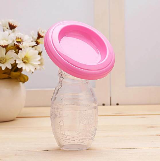Silicone Manual Breast Pump Infant, Infant, Partner, Breast Collector with Automatic Breast Milk Correction