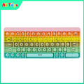 AliToys Pop It Fidget Toys Silicone Keyboard Letter Rainbow Macaron Antistress Reliver Stress Popit. 
