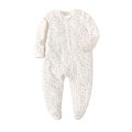 Baby onesies, long-sleeved zippers, fart clothes, crawling clothes, foot wrapping pajamas, baby clothes, summer air-conditioned clothes. 