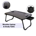 laptop table Modern Computer Desk Folding Laptop table study bed couch and sofa table Stand and sofa Tablet best laptop table with drawer , Handle ,  cup holder & notebook stand. 