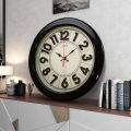 Hitco Round Wall Clock Emboss Number - 13.5x13.5" Stylish Wall Clock For Office and Homes -  Decorating Items for Home - Step Movement Fancy Wall Clock. 