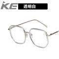 Irregular large-frame glasses frame retro myopia female round face anti-blue light plain face Korean version of the tide flat mirror. 