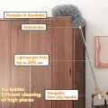 Microfiber Feather Duster Extendable Cobweb Duster with 100 inches Extra Long Pole, Bendable Head & Scratch-Resistant Hat for Cleaning Ceiling Fan, Cleaning Duster, Multipurpose Cleaning Brush. 