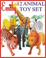 12 RUBBER ANIMAL TOYS JUNGLE SET FOR KIDS ● 12 RUBBER ANIMAL TOYS JUNGLE SET FOR KIDS ● MAKE YOUR OWN ZOO ● BEST PLAYING TOYS ● WITH TREES AND ZOO BOUNDRIES ● FIRST CHOICE OF CHILDREN ● BEST INDOOR GAME TOYS EVER ● MULTIPLE BEAUTIFUL ANIMAL DESIGNS ● ATTR. 