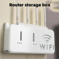 Pack of 2 –WIFI Holder Wall Mounted WiFi Router Shelf Box – ABS Plastic Wireless Router Holder & Organizer – Hidden Cable Storage Bracket – Space Saver for Home & Office – Easy Install – Black, White, Gray, Pink – Wall Mounted Decorative Internet Box. 