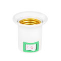 E27 220V Screw Mouth Night Light Can Tilting EU Lamp Holder With Switch Round Foot Wall Type Lamp Shades Stable performance and easy to install. 