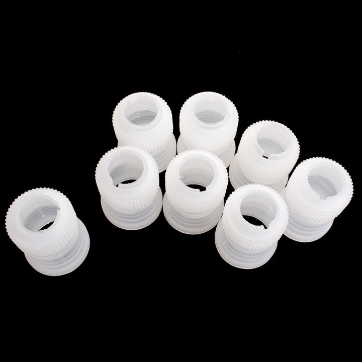 10PCS Decorating Piping Couplers Coupler Baking Icing Pastry Bags Small Plastic Cake Nozzlesdecorating for Baking Tools Cake Decoration Pastry Chefs Home Baking Professional Use