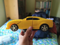 Transforming Robot Car, One Button Deformation Car Robot Toy with Realistic Race Car Sounds, LED Lights and  Bump and Go Robot Function. 
