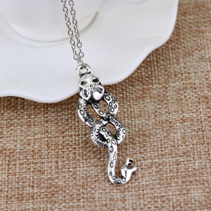 Vintage Alloy Necklace Voldemort Death Eater Snake Choker Movie Nagini Themed Jewelry