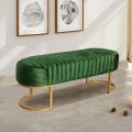 3 Seater Luxury sofa sitting Stool With Metal Stand- 3 seater Pouf Stool-Luxury Ottoman Stool. 