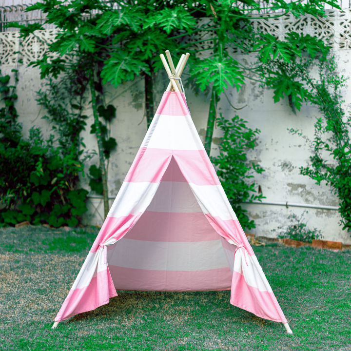 TEEPEE%20TENTS%20l%20Foldable%20Play%20Tent%20Canvas%20-%20Kids%20Playhouse%20-%20Portable%20Kids%20Tent%20for%20Girls,%20Boys%20Children%20with%20Carry%20Case%20Indoor%20Outdoor%20-%20Image%206