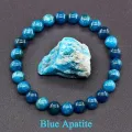 ZEBF-Original Reiki Blue Apatite Beads Bracelet Men Women Natural Lapis Lazuli Amethyst Yellow Tiger Eye Stone Beads Bracelet Jewelry. 