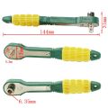 Yellow Green Mini Quick Ratchet Wrench. 