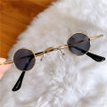 Vintage Rock Punk Man Sunglasses Classic Small Round Sunglasses Women Wide Bridge Metal Frame Black lens Driving Eyewear. 