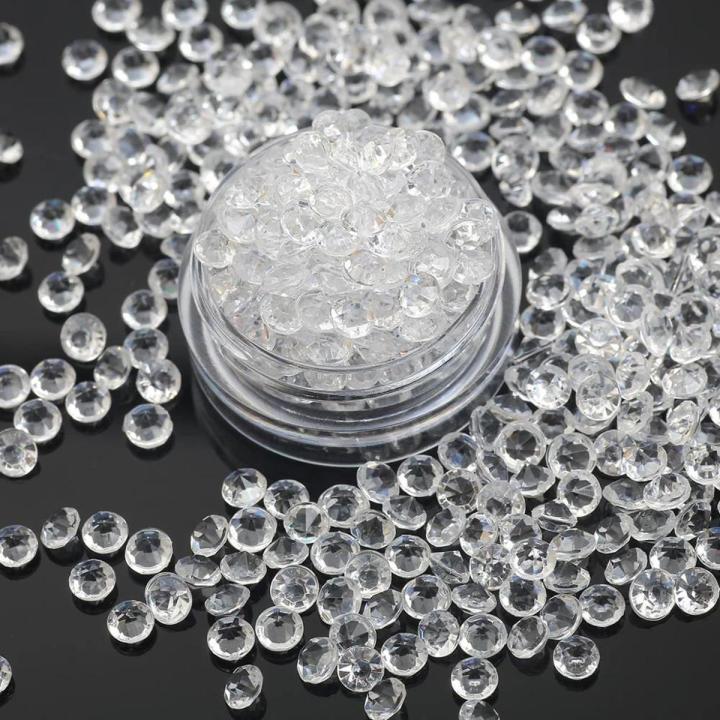 100pcs/pack Small (6mm) White/Transparent Crystal Faceted Beads