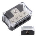 Distribution Block Durable 1 Way In 4 Ways Out 4/8/10 Gauge Wire Output Ground. 