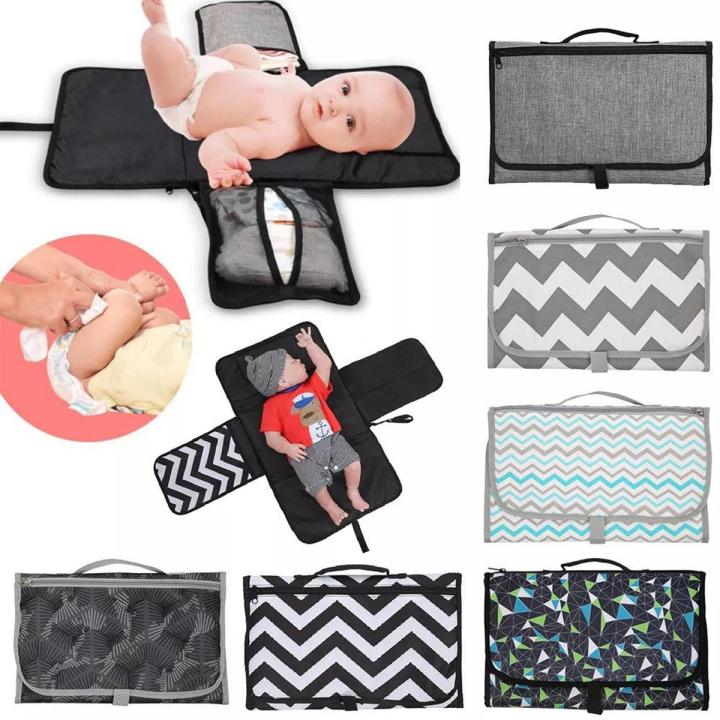 Baby%20Diaper%20Changing%20Mat%202%20Pockets%20For%20Wipes%20And%20Diapers%20Waterproof%20Foldable%20Washable%20Sheet%20Portable%20Diaper%20Changing%20Pad%20-%20Image%202