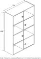 eFurniture Gorgeous 4-Tier 8 Cube with 4 Door and 4 Open Cube Shees Bookcase Bookshef Storage Bookcases Multifunctional Display Shelf. 