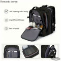 Romantic Crown Laptop Bag for Men & Women – All-Season Water-Resistant Polyester Expandable Anti-Theft Travel Backpack – 17.3 Inch 45L. 