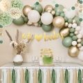 Baby Party Decoration Boy Girl, Green Gold Baby Shower Decoration. 
