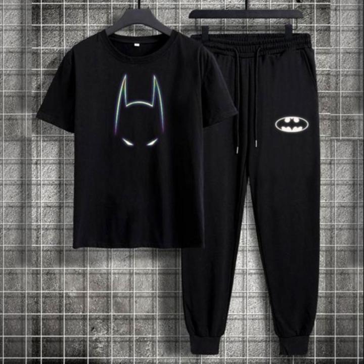 Reflective Logo Summer Tracksuit For Men and Women with T-Shirt and Trouser 2 piece