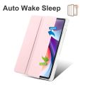 3-fold Clear TPU Leather Tablet Case with Pen Slot For Lenovo Tab M11 / Xiaoxin Pad 11 2024. 