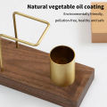 Creative Walnut Solid Wood Paper Towel Holder Desktop Storage Toothpick Holder WANNA. 