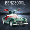 1:32 Mercedes-Benz 300SL Alloy Car Model Sound and Light Pull Back Children's Toy Collectibles Birthday gift. 
