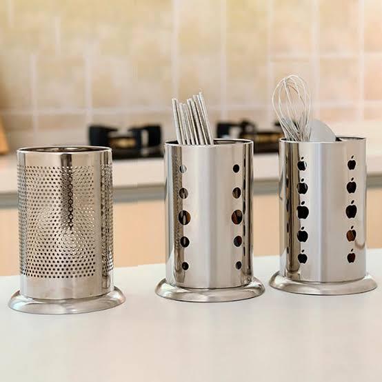 Heavy Duty Stainless Steel Kitchen Utensils Spoon Holder Kitchen Utensil Organizer Spatula Holder for Countertop