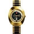 The Original Automatic Rado Black Dial - Yellow PVD Stainless Steel Bracelet Men's Watch. 