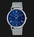 CASIO BLUE DIAL WITH MESH BRACELET MEN'S WATCH - MTP-B110M-2AVDF. 