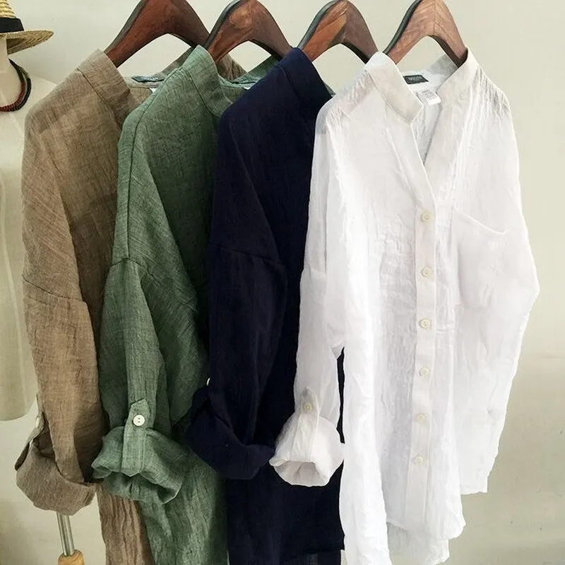 Linen shirt women hotsell