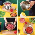 2L/3L Electric Mini Food Chopper Food Processor Meat Grinder,4 Bi-Level Blades,2-speed,Stainless Steel Bowl Kitchen Mincer Blender For Meat,Vegetables,Fruits,Onion. 