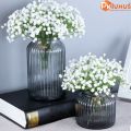 Artificial 7 Head Bunch Baby Breath Gypsophila Flowers Bouquets Real Touch Flowers for Wedding Party DIY Wreath Floral Arrangement Home Decoration (White). 