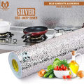 Aluminum Foil Sheet, Oil Proof Waterproof Aluminum Foil Sheet for Kitchen, Foil Sticker Wallpaper Roll, Stove Cabinet Wall Aluminum Sheet DIY Wallpaper, Stove Decor, Self Adhesive Foil Wallpapers - Silver by Muhandisaan Trading. 