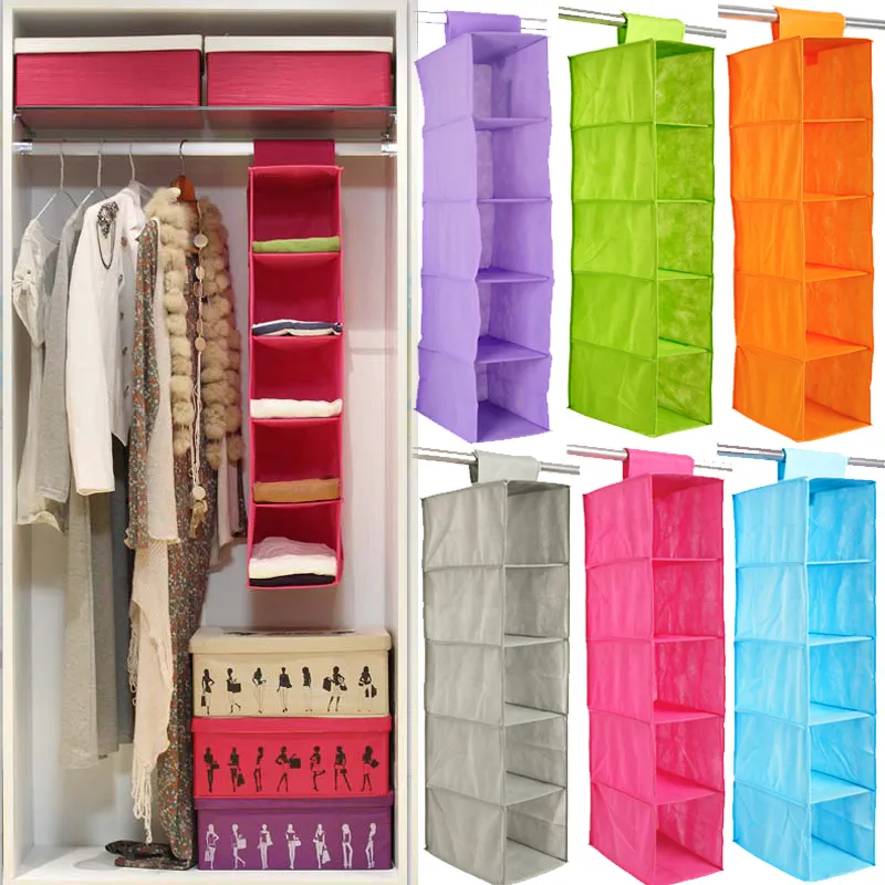 Multi-layer Folded Drawer Type Interlayer Wardrobe Hanging Storage