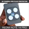 REDMI Note 14 Pro 3d camera lens Tempered Glass protector full lens Cover tempered Glass protector 3d camera lens Tempered Glass protector full lens Cover tempered Glass protector. 