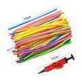 50 Long Length Balloons Pack in Multi Colors With Free Pump For Birthday - Anniversary Decoration , Kids Party Decoration and Wedding - Bridal Shower Decoration. 