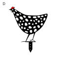 Creative Black Metal Chicken Statue Ornament Decor Yard Art Garden Sculpture. 
