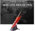 Mini Wireless Optical Pen Mouse - Black And Red. 