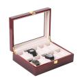 RED CHERRY WOODEN HIGH QUALITY WATCH BOX GIFT SET - 10 SLOTS. 