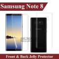 Samsung Note 8 Front Screen Protector & Back Jelly Protector Clear Soft Protection Film Transparent Hydrogel Film Protector For Galaxy Note 8. 