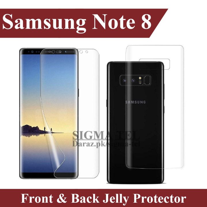 Samsung Note 8 Front Screen Protector & Back Jelly Protector Clear Soft Protection Film Transparent Hydrogel Film Protector For Galaxy Note 8